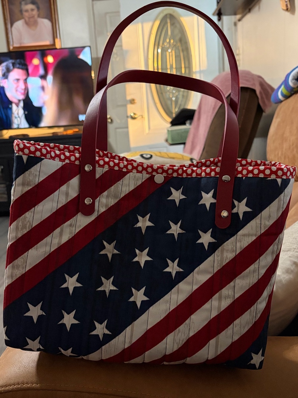 Patriotic Stars & Stripes Tote Bag - Red, White & Blue